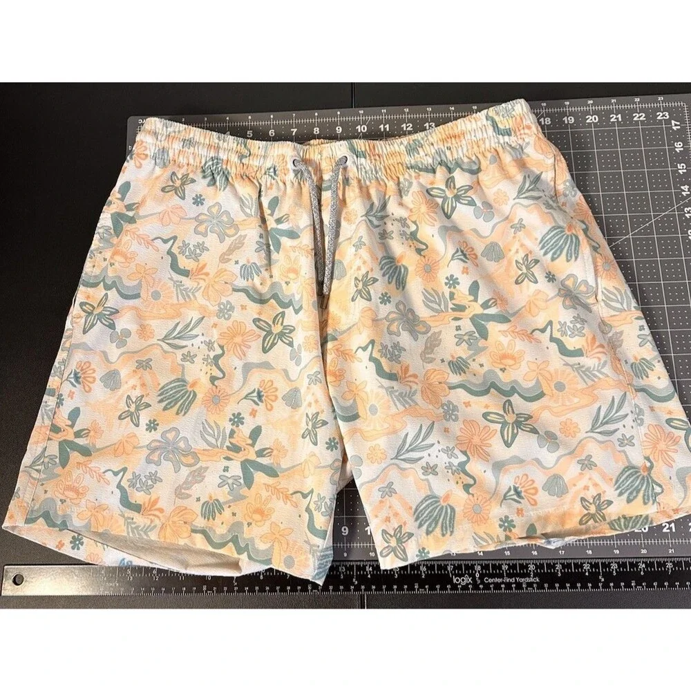 Free Original Planet XL Swim Trunks Men’s Swimming Shorts Bright Peachy Green